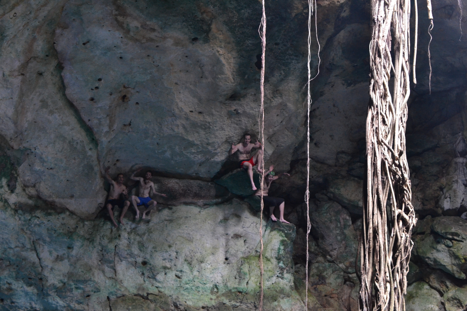 Group shot at cenote number three